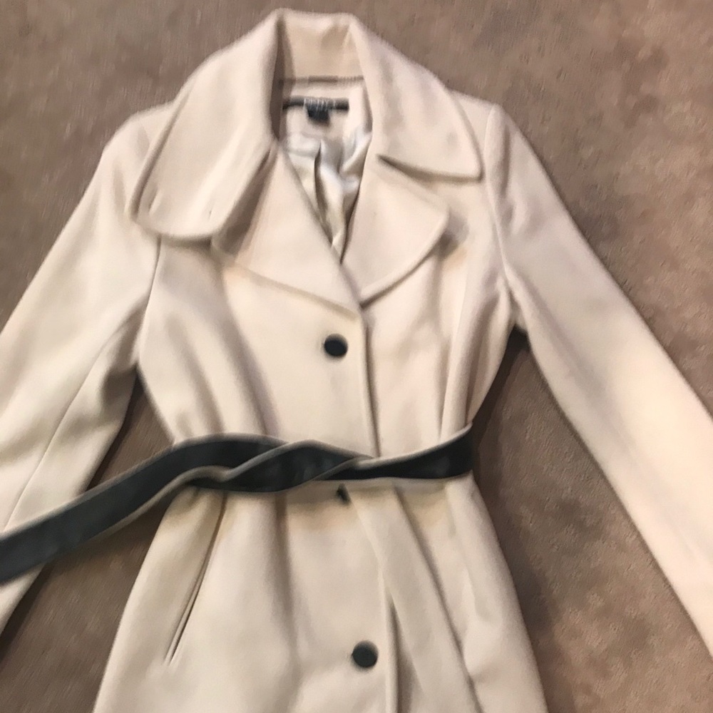 DKNY Wool belted coat